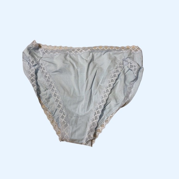 Natori Other - Natori Bliss French Cut Briefs Misty Blue Lace Pima Cotton Panty 152058 XL NEW